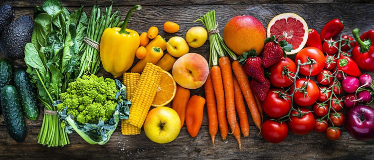 Blog of What Are Polyphenols? which have image veggies arranged in the colors of a rainbow