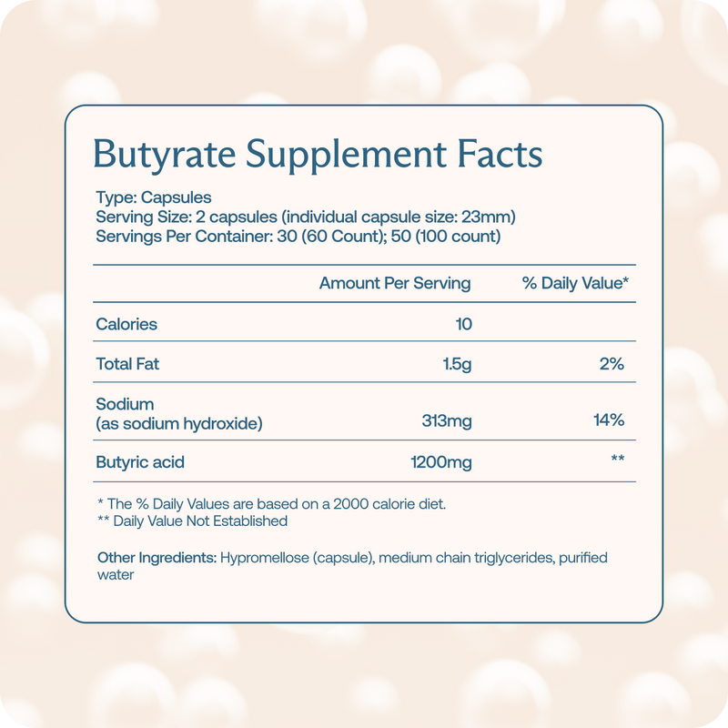 Butyrate: Gut Health Supplement